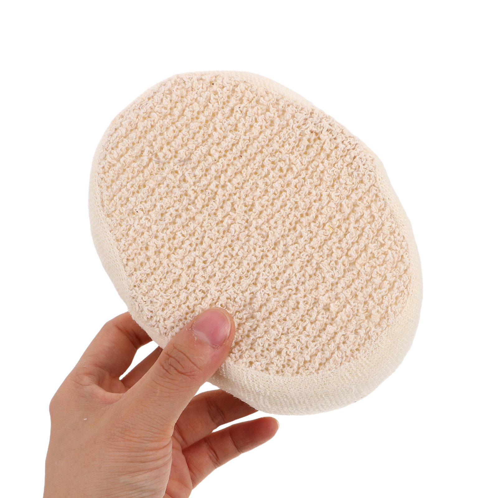 Body Loofah Natural - ฟองน้ำขัดตัวใยป่านธรรมชาติ 2 ชิ้น รูปทรงวงรี ฟองน้ำอาบน้ำเนื้อนุ่ม สำหรับขัดผิวอย่างล้ำลึก