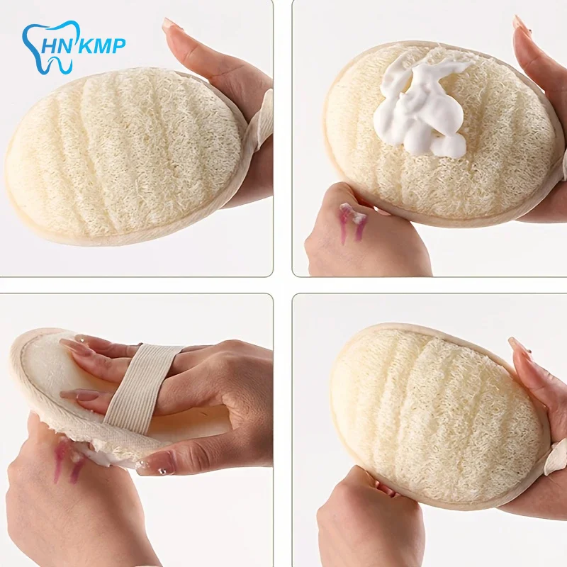 Body Loofah Natural - ใยบวบธรรมชาติสำหรับขัดผิวกาย ฟองน้ำอาบน้ำขัดผิวอย่างอ่อนโยน แปรงอาบน้ำทำความสะอาดผิว แผ่นขัดผิว ฟองน้ำอาบน้ำสำหรับดูแลผิวกาย
