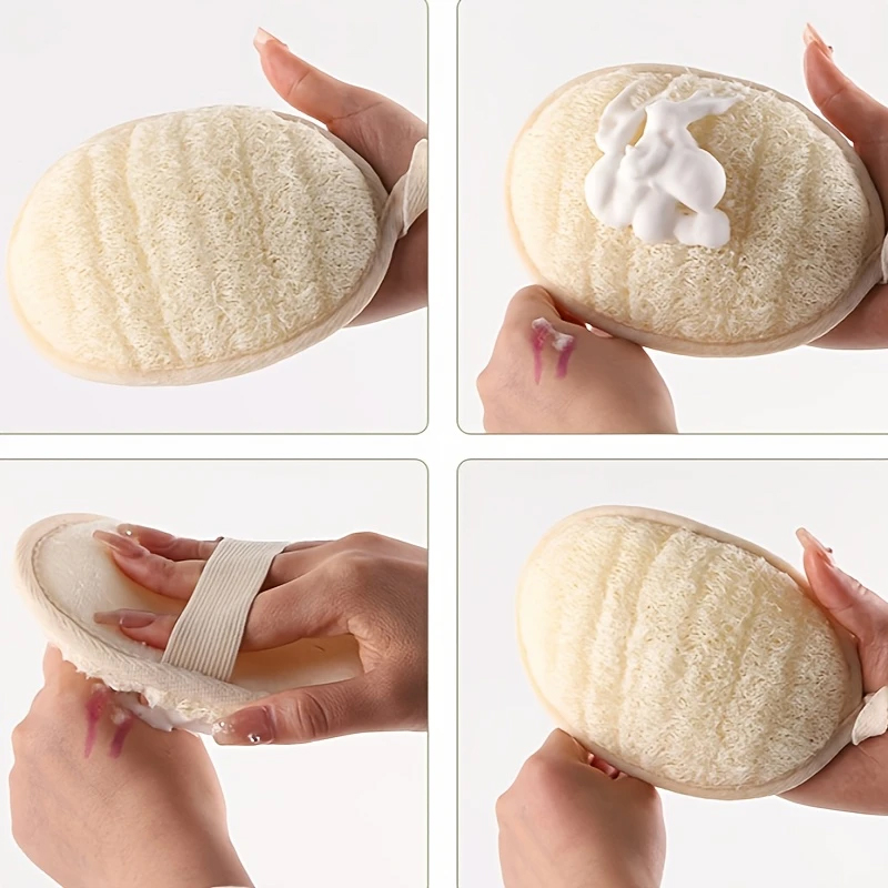 Body Loofah Natural - แปรงอาบน้ำใยบวบธรรมชาติ แผ่นทำความสะอาดผิวกาย ฟองน้ำขัดผิว ขัดผิวอาบน้ำ อุปกรณ์ดูแลผิวกาย